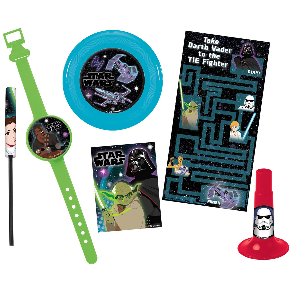 Star Wars Galaxy Mega Mix Party Favor Pack, Black/Blue, 48-pk