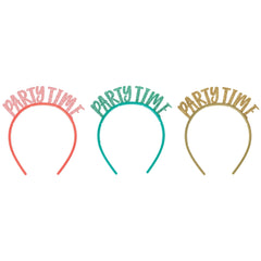 Party Time Glitter Headbands - Set of 3