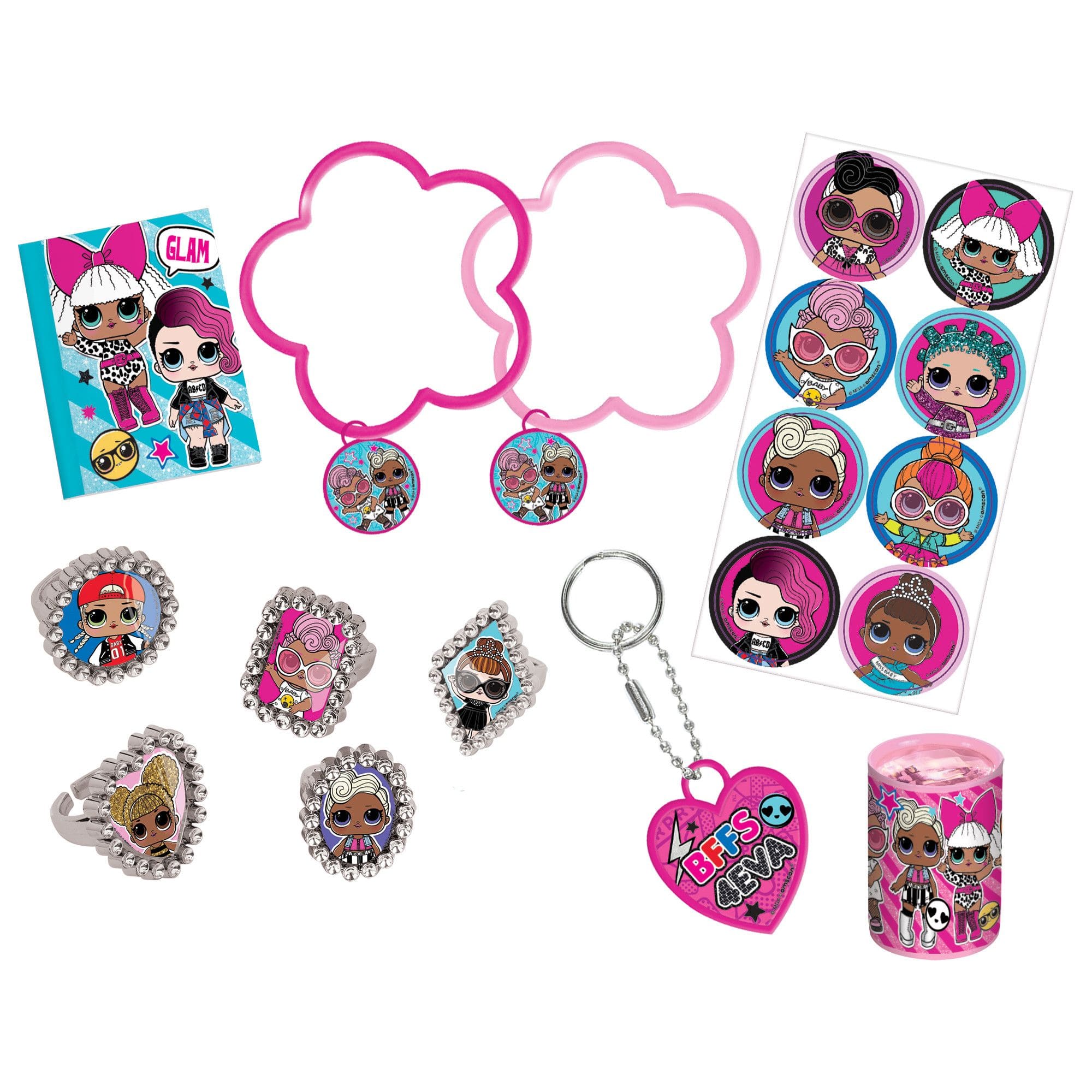 L.O.L Surprise! Mega Mix Favor Pack, Pink/Blue, 48-pk