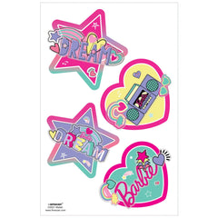 Barbie Dream Temporary Tattoos, Pink/Blue, 4-pk