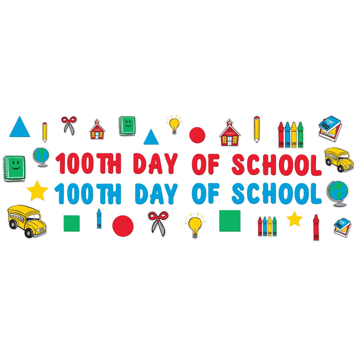100th Day of School Fun Stickers - 150 Pieces