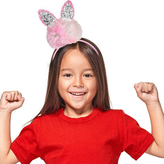 Pom Pom Bunny Ears Headband