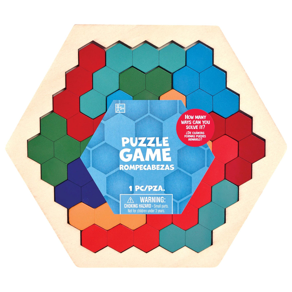 Hexagonal Wooden Puzzle Game for Kids