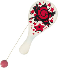 Paddle Ball Toys, White/Red, 8-pk, for Birthday/Party Favor