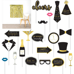 New Year's Eve Decor Photo Prop Backdrop, 21-pc