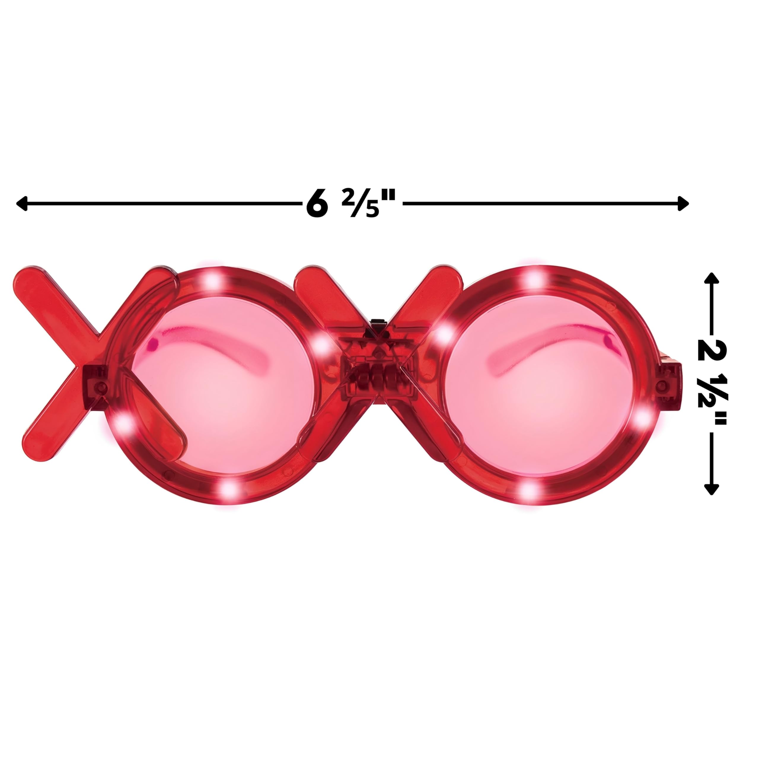 Valentines Light-Up Heart XOXO Glasses