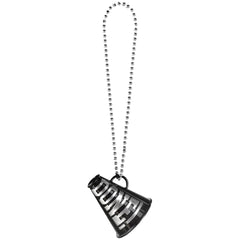 Done Megaphone Pendant Bead Necklace, Black, One Size, for Graduation