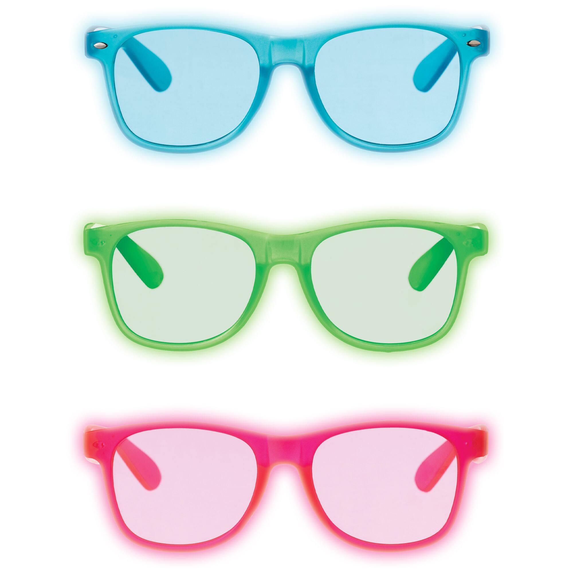 Summer Beach Life Glow In The Dark Glasses, 6-pk