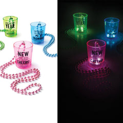 Light-Up Shot Glass Necklaces, Multi-Colored, 6-pk