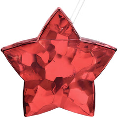 Red Patriotic Star Plastic Cup with Straw