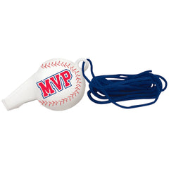 MVP Baseball Whistles with Lanyard, 12-pk