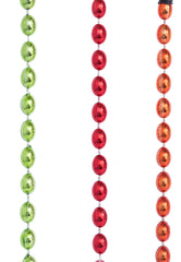 Beaded Necklaces, Red/Orange/Green, 17 inch, 24-pk