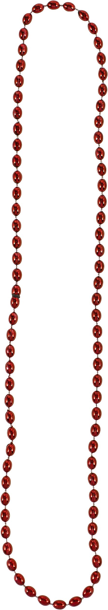 Beaded Necklaces, Red/Orange/Green, 17 inch, 24-pk