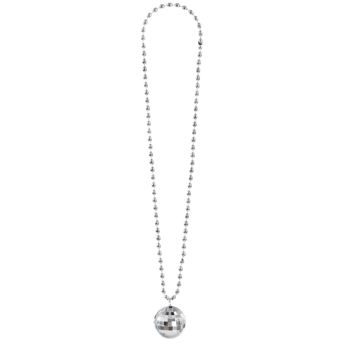 Silver Disco Ball Necklace, One Size, 6-pk