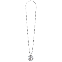 Silver Disco Ball Necklace, One Size, 6-pk