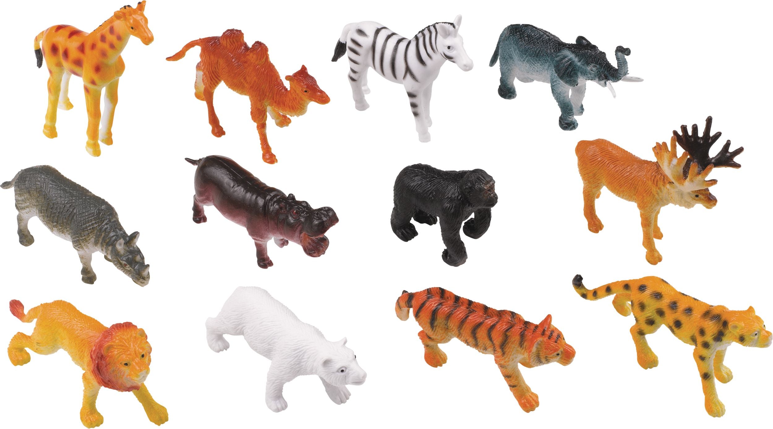 Zoo Animals Favor Toys, Multi-Colored, 36-pk
