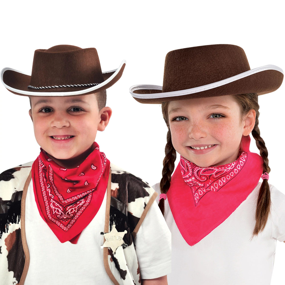 Kids' Cowboy Hat, Brown, One Size