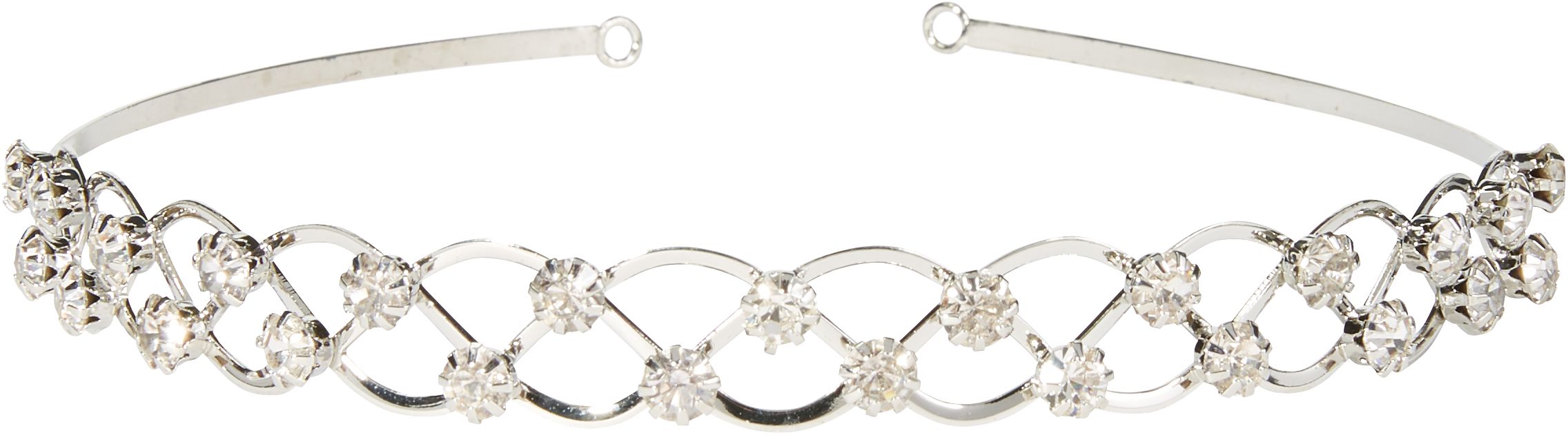 Bridal Crown Tiara Headband, Silver, One Size, Wearable Accessory for Weddings