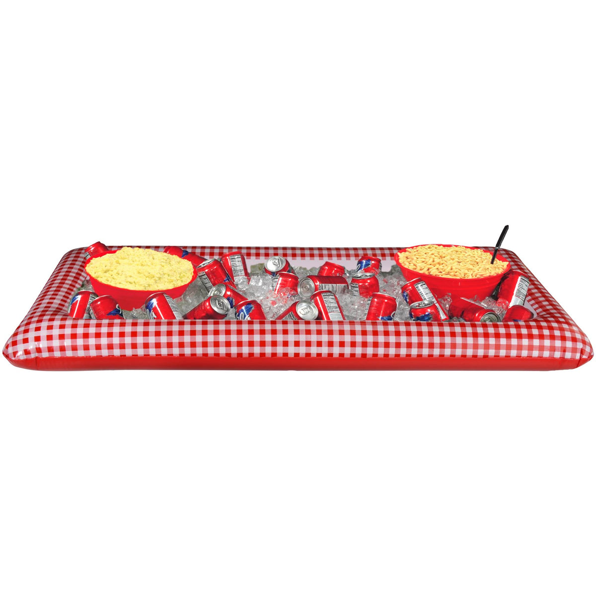 Picnic Party Red Gingham Inflatable Buffet Cooler