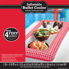 Picnic Party Red Gingham Inflatable Buffet Cooler