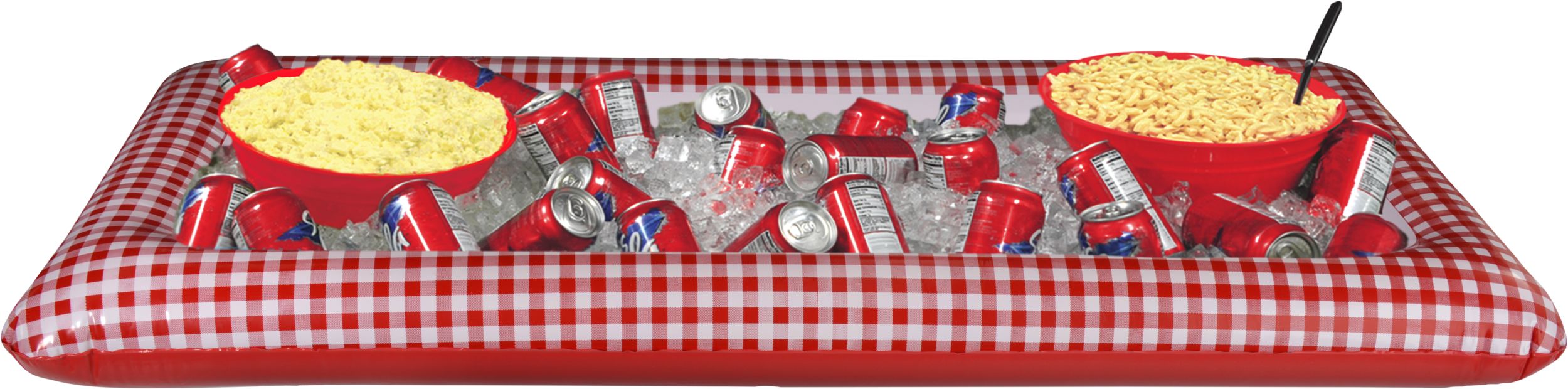 Picnic Party Red Gingham Inflatable Buffet Cooler