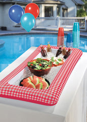 Picnic Party Red Gingham Inflatable Buffet Cooler