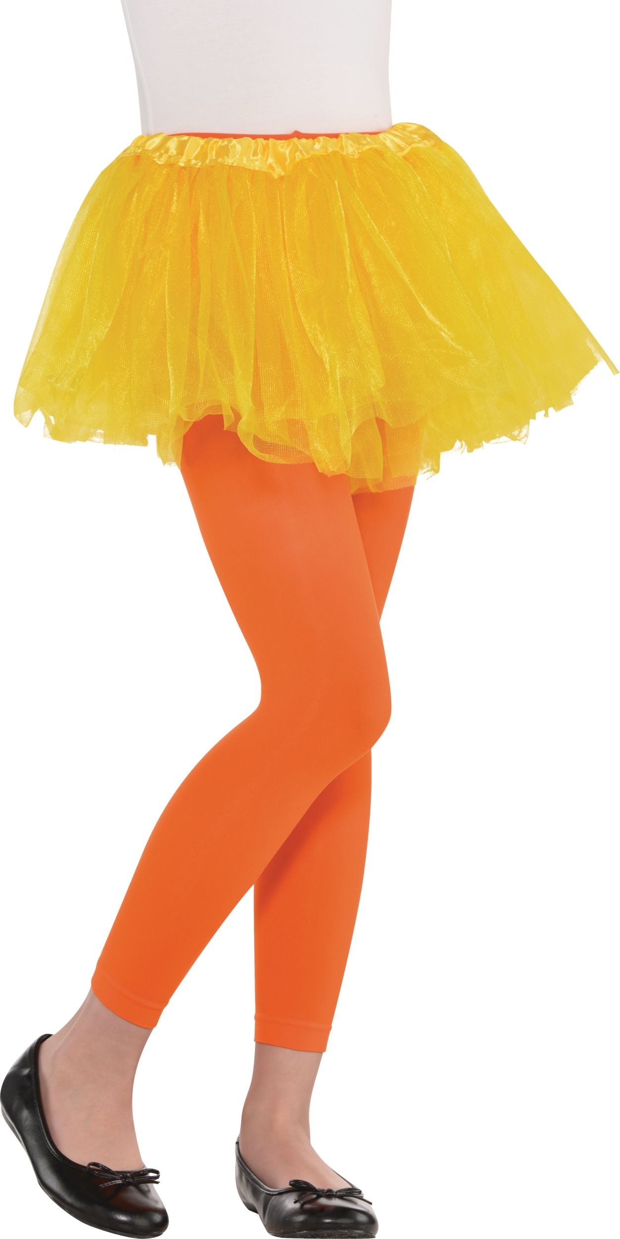 Orange Footless Tights, Children's, One Size