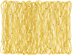 Gold Beaded Necklaces, 30-inch, 50-Pack