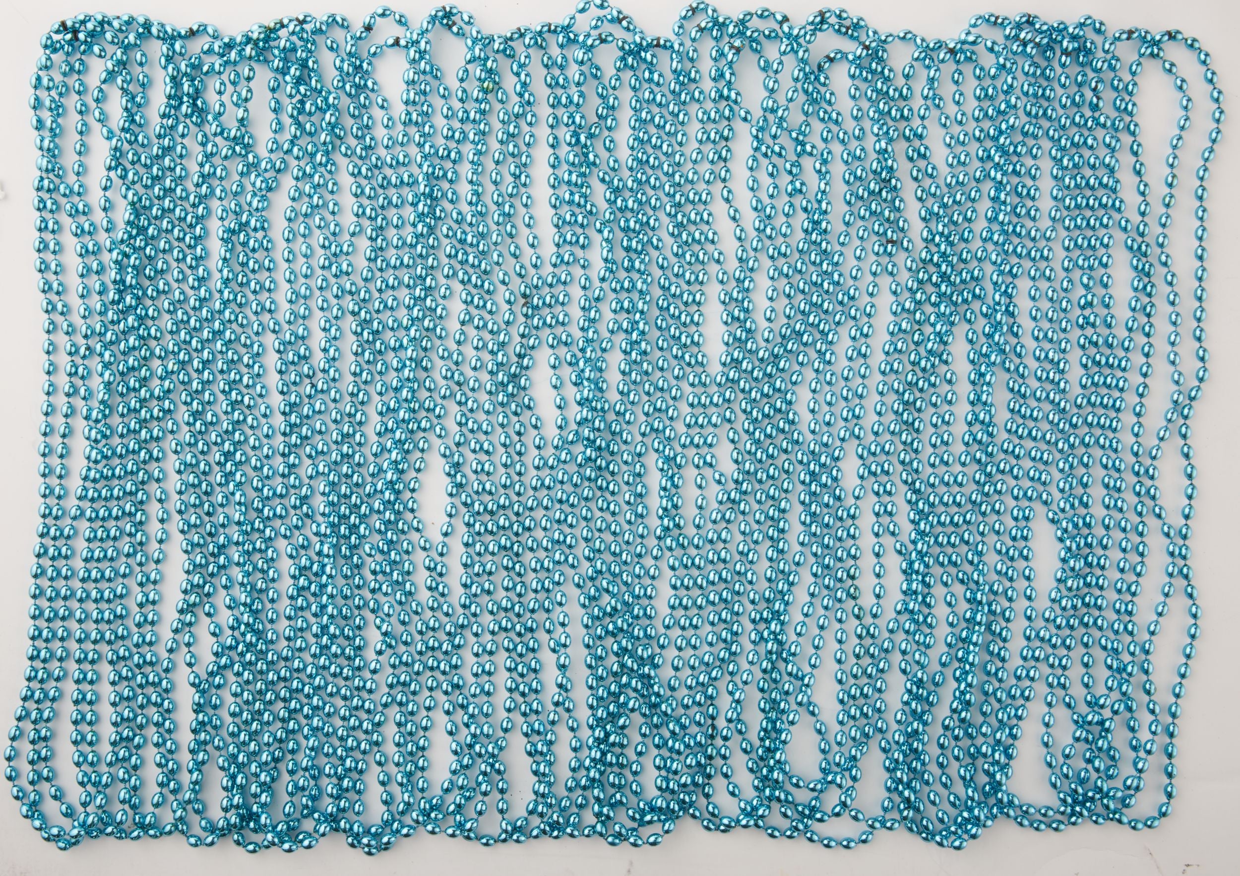 Light Blue Bead Necklaces, 30 inch, 50 Pack