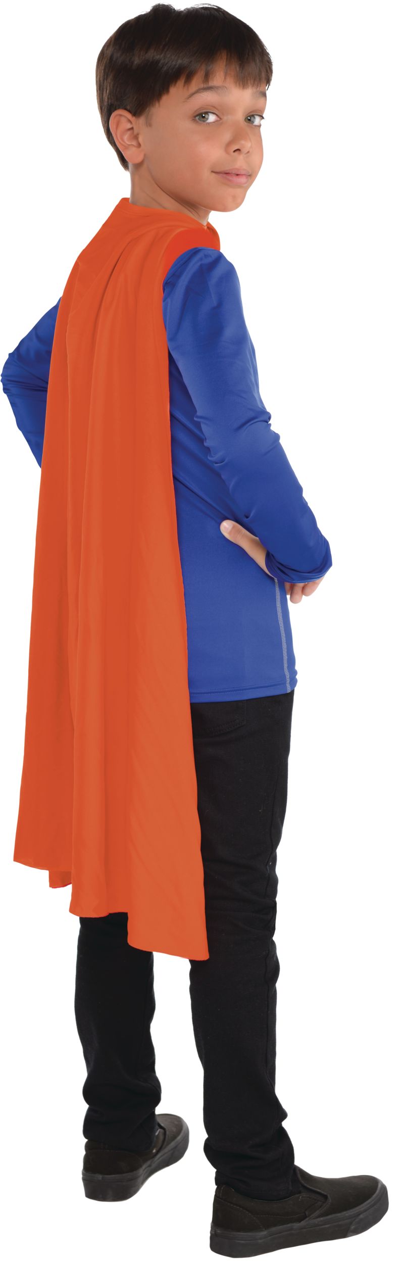 Vibrant Orange Superhero Cape, One Size, Costume Accessory