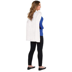 White Superhero Cape Costume Accessory, One Size