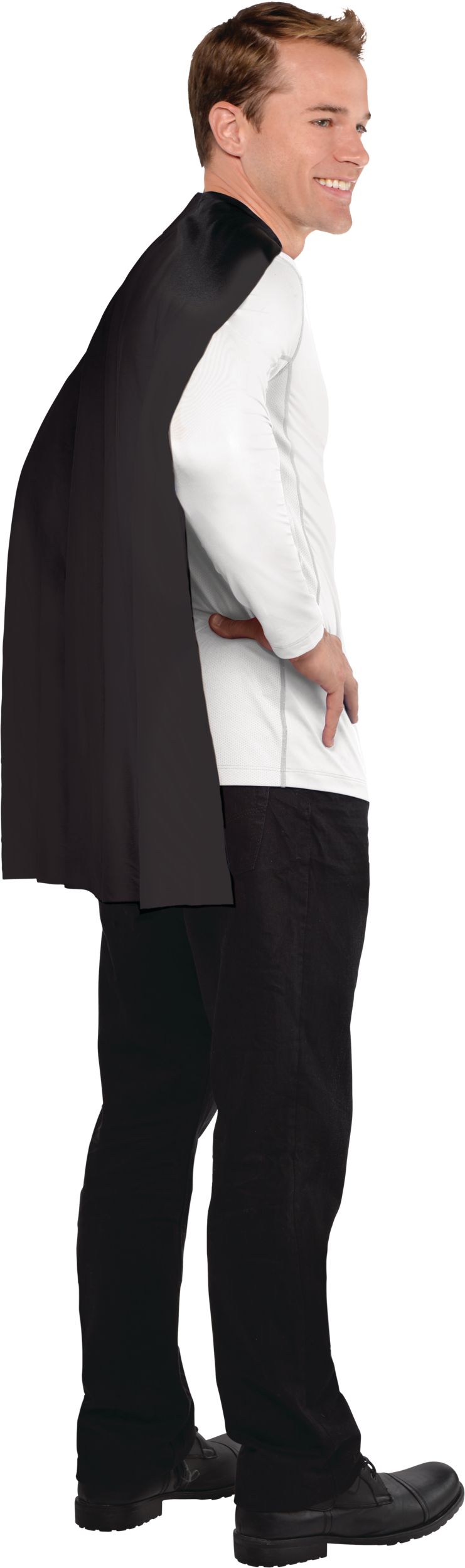 Black Superhero Cape Costume Accessory for All Ages