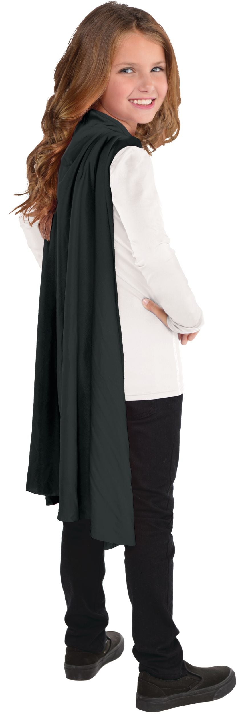 Black Superhero Cape Costume Accessory for All Ages