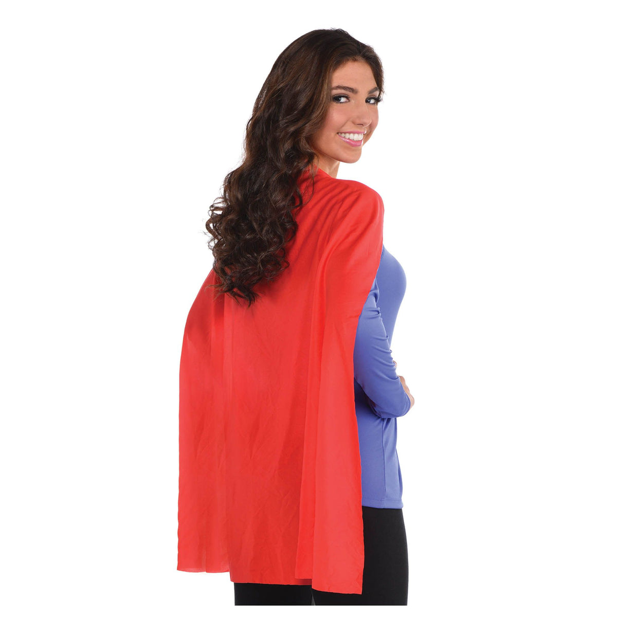 Vibrant Red Team Spirit Cape - Heroic Costume Accessory