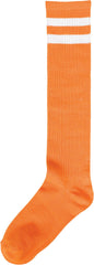 Orange Striped Knee-High Athletic Socks, One Size, 2-pcs