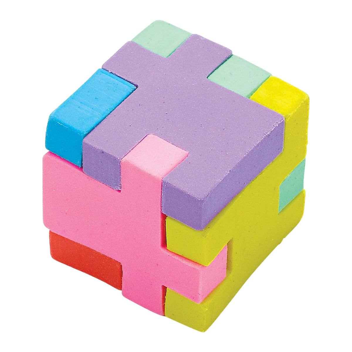 Puzzle Pencil Erasers, Multi-Colored, 12-pk