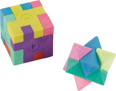 Puzzle Pencil Erasers, Multi-Colored, 12-pk