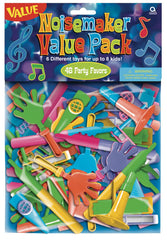 Noisemaker Mega Mix, Multi-Colored, 48-pk