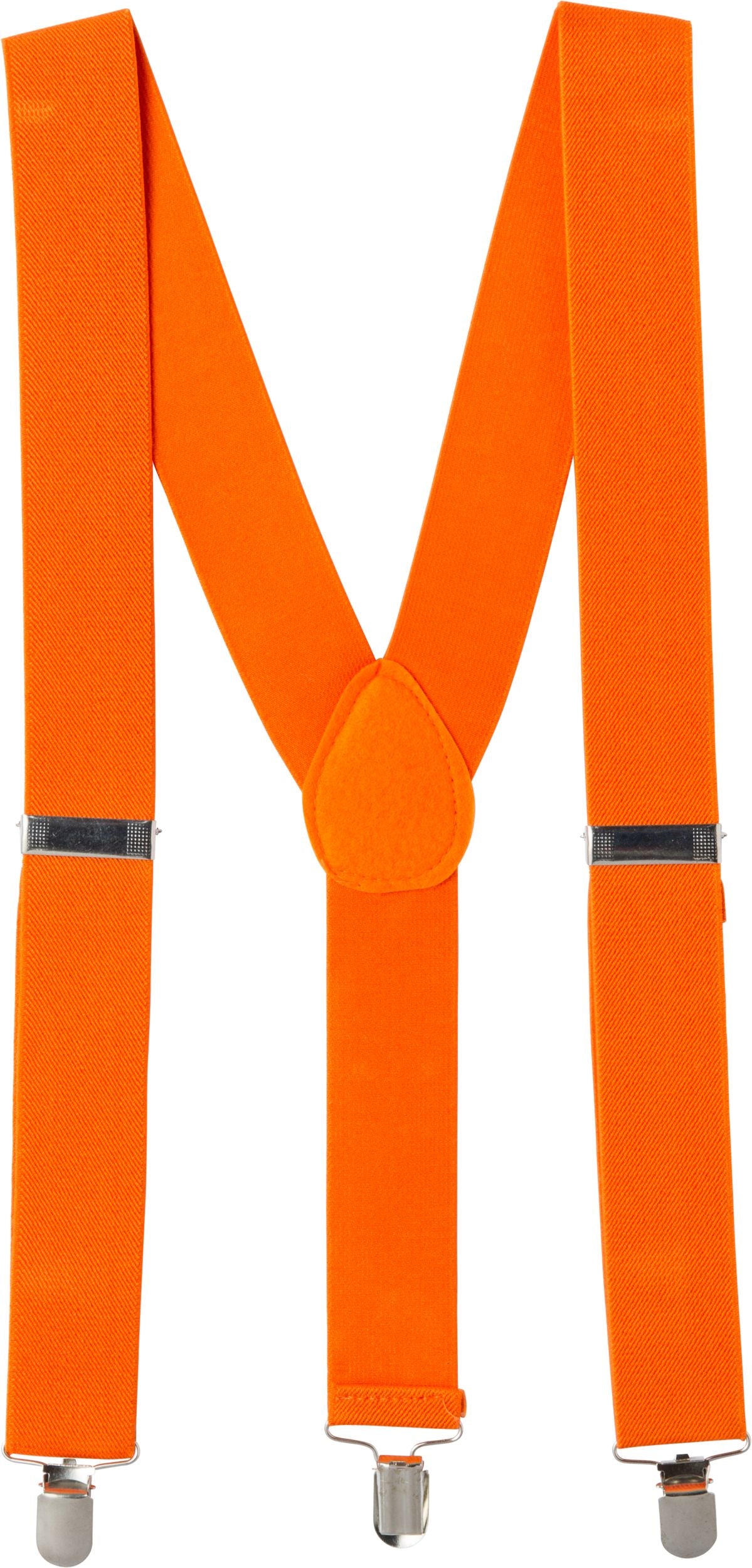 Vibrant Orange Adjustable Y-Back Suspenders, One Size