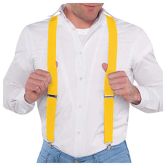 Bright Yellow Y-Back Suspenders, One Size
