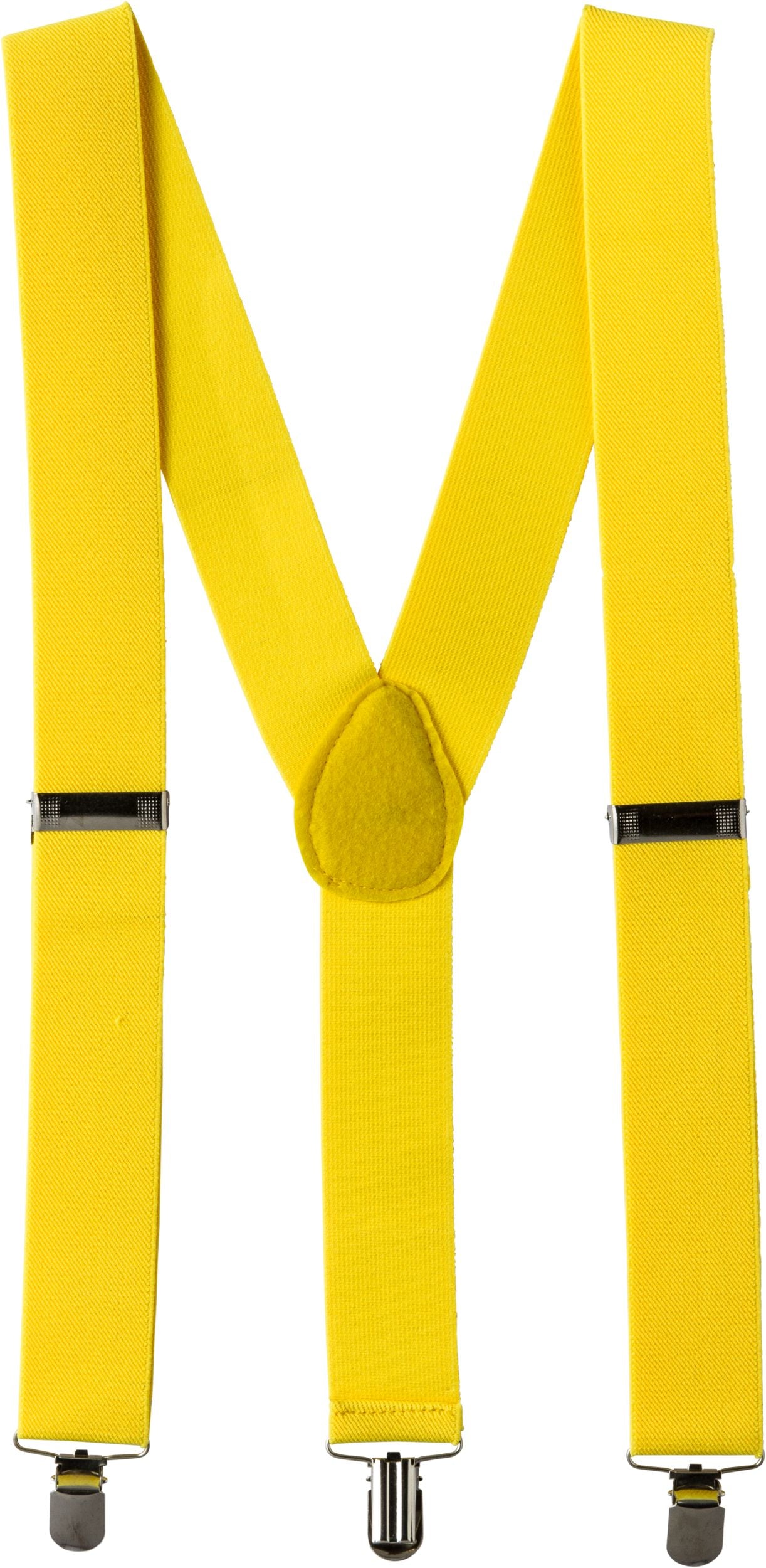 Bright Yellow Y-Back Suspenders, One Size