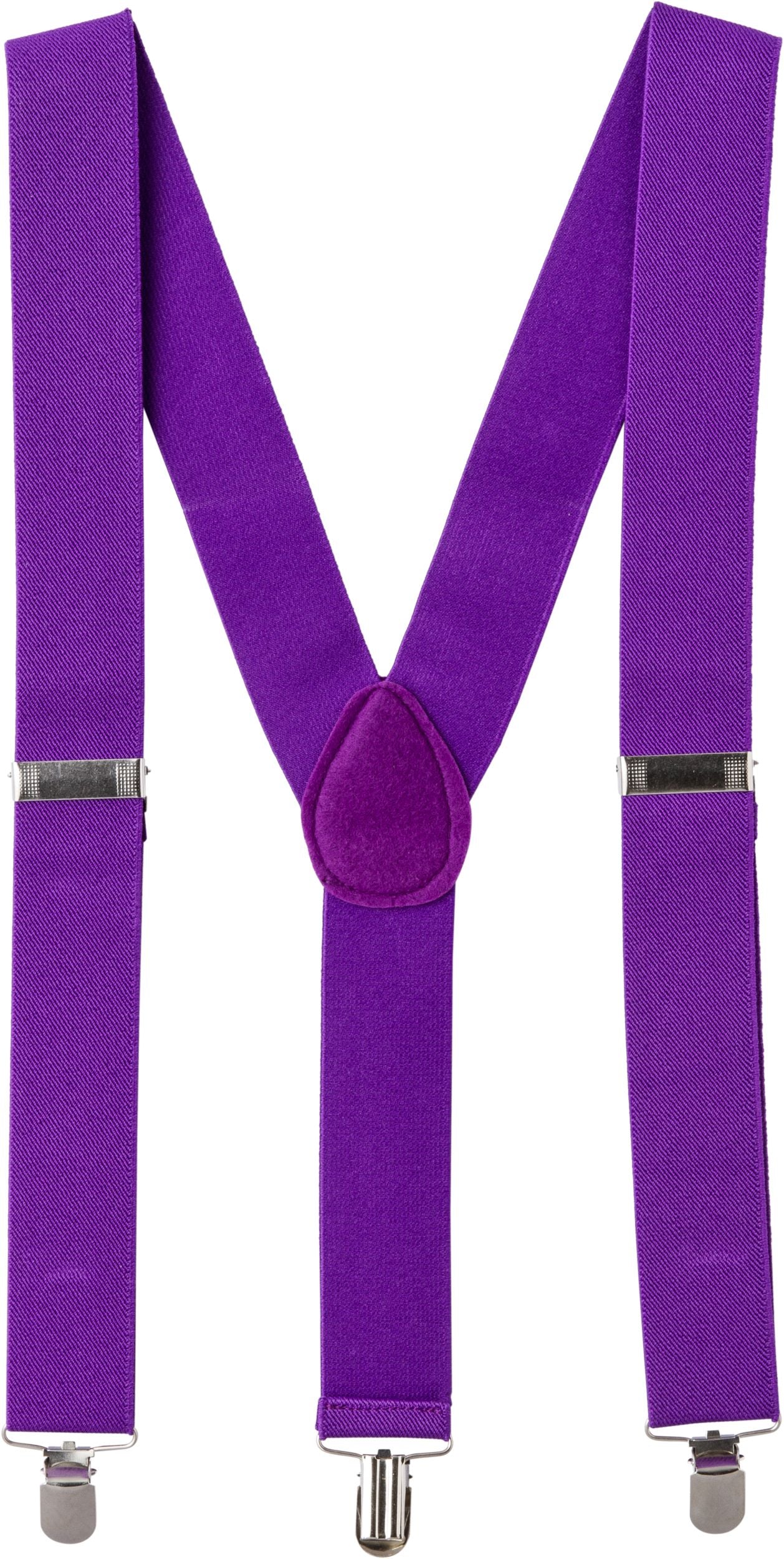 Purple Adjustable Y-Back Suspenders, One Size