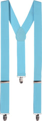 Turquoise Adjustable Y-Back Suspenders, One Size