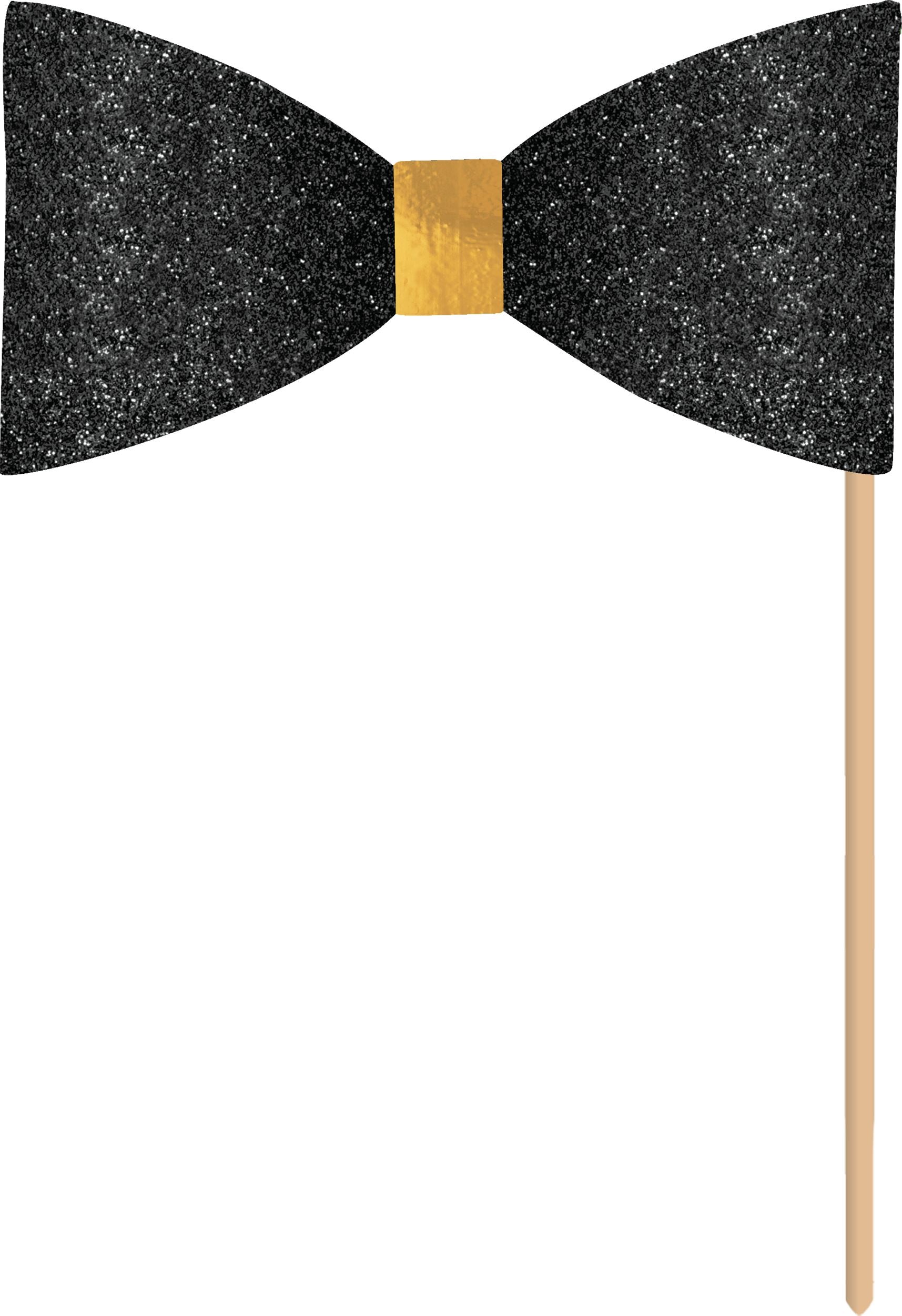Black, Gold, & Silver New Year's Photo Booth Kit, 21-pc