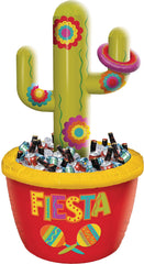 Fiesta Cactus Ring Toss Inflatable Cooler, Green/Red, 54-inch
