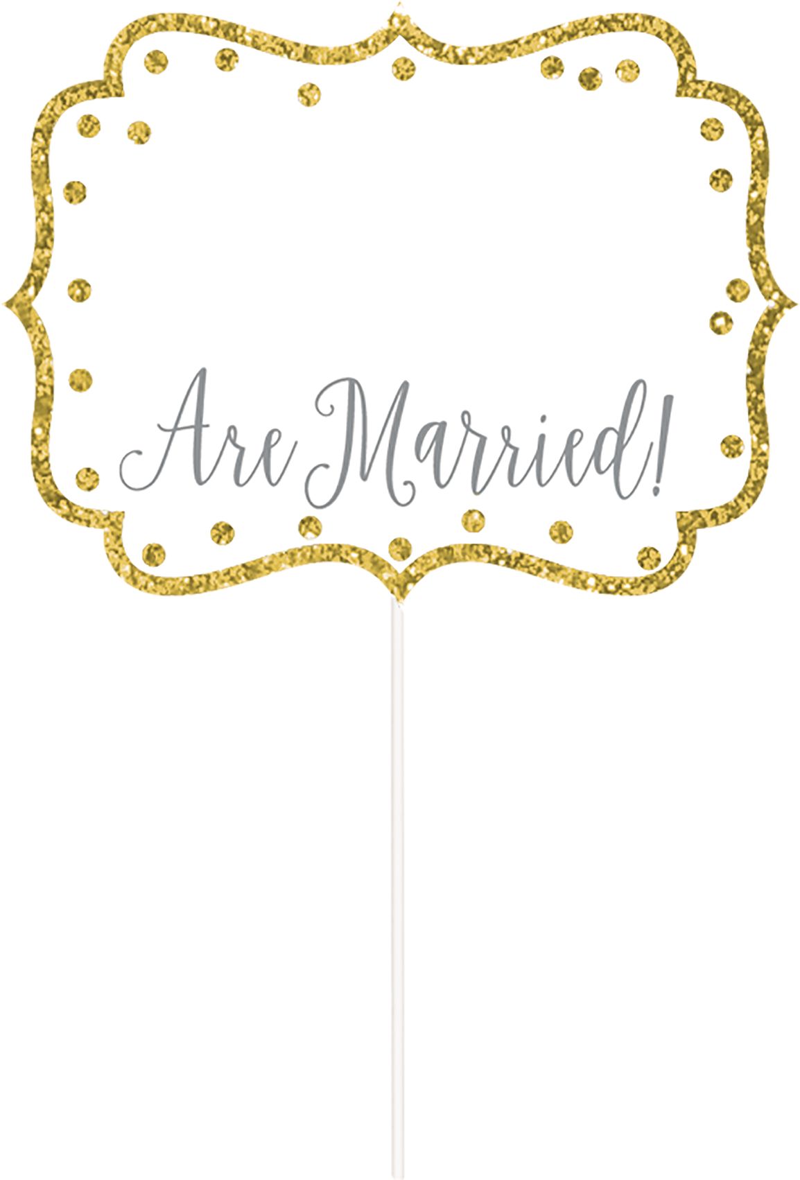 Mr & Mrs Photo Booth Sign Props, Black/Gold, 7-inch, 13-pk