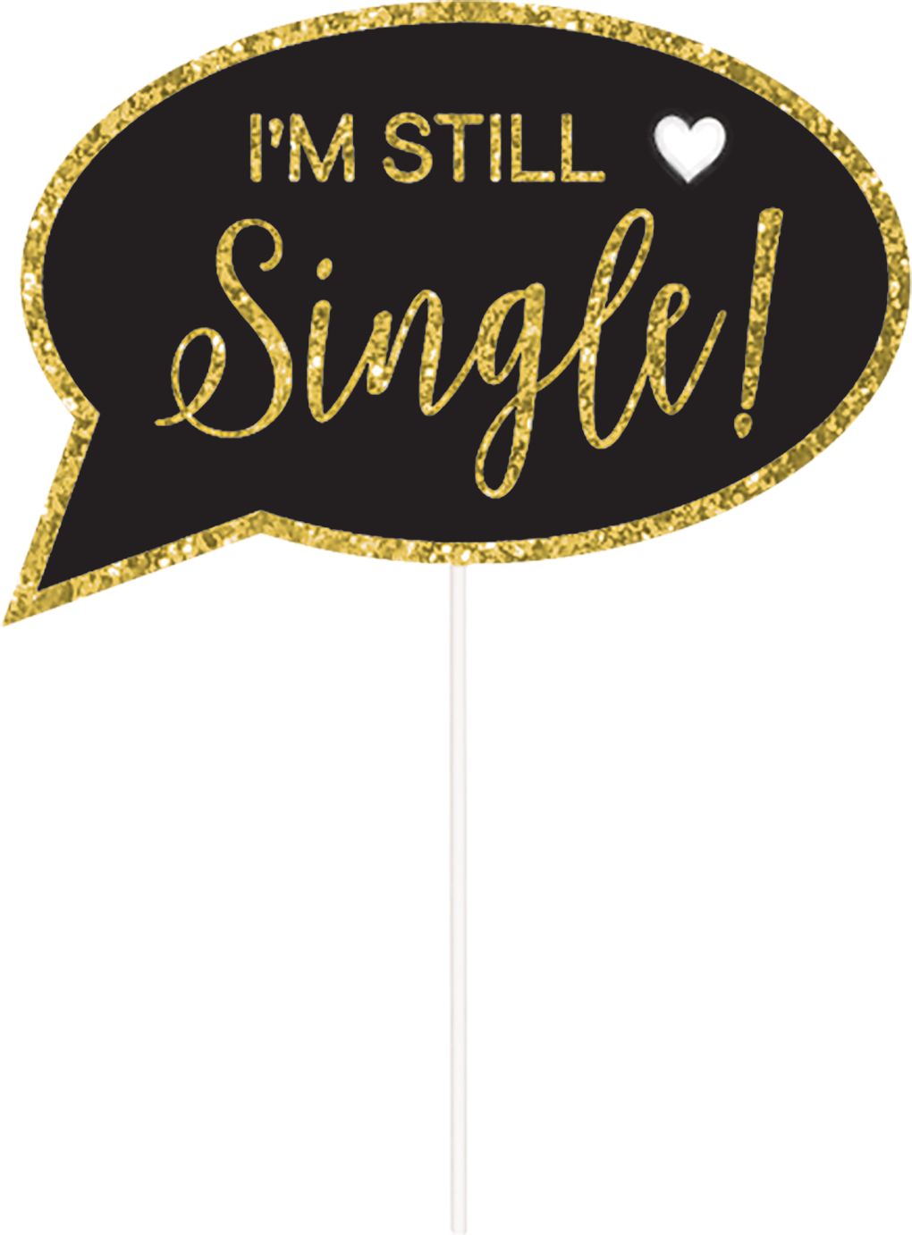 Mr & Mrs Photo Booth Sign Props, Black/Gold, 7-inch, 13-pk
