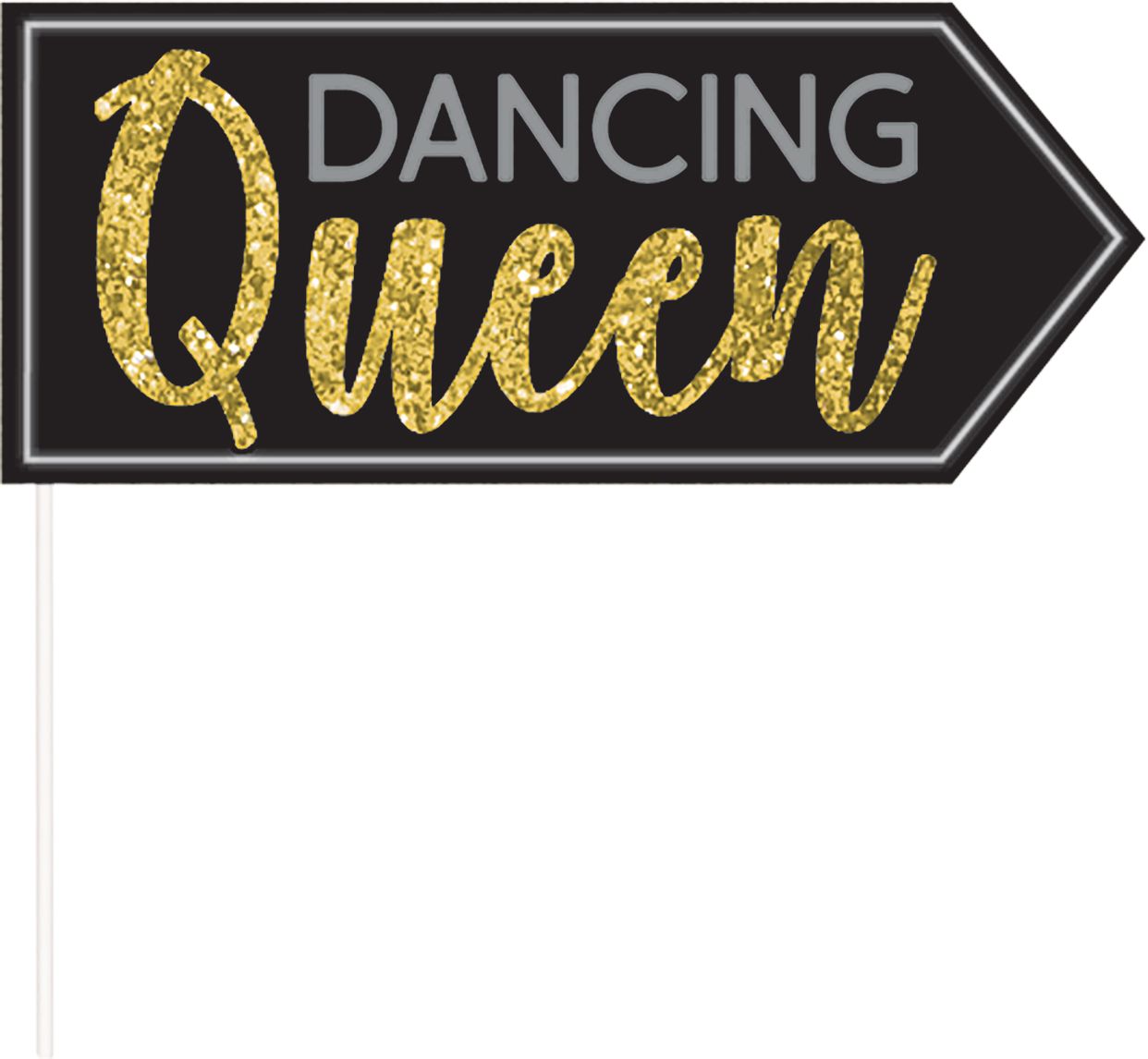 Mr & Mrs Photo Booth Sign Props, Black/Gold, 7-inch, 13-pk
