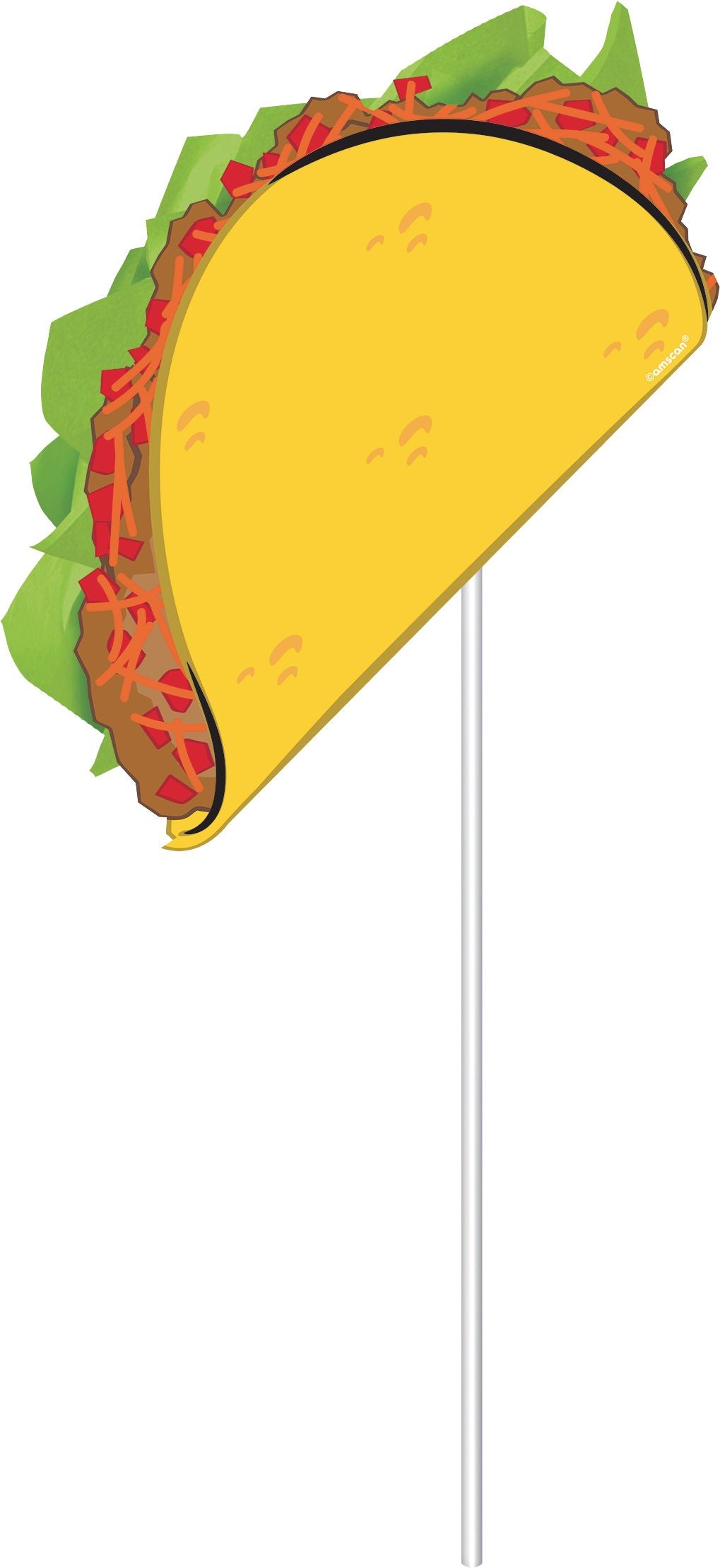 Fiesta Photo Booth Sign Props, Yellow/Red/Black, 22.5-inch, 12-pk