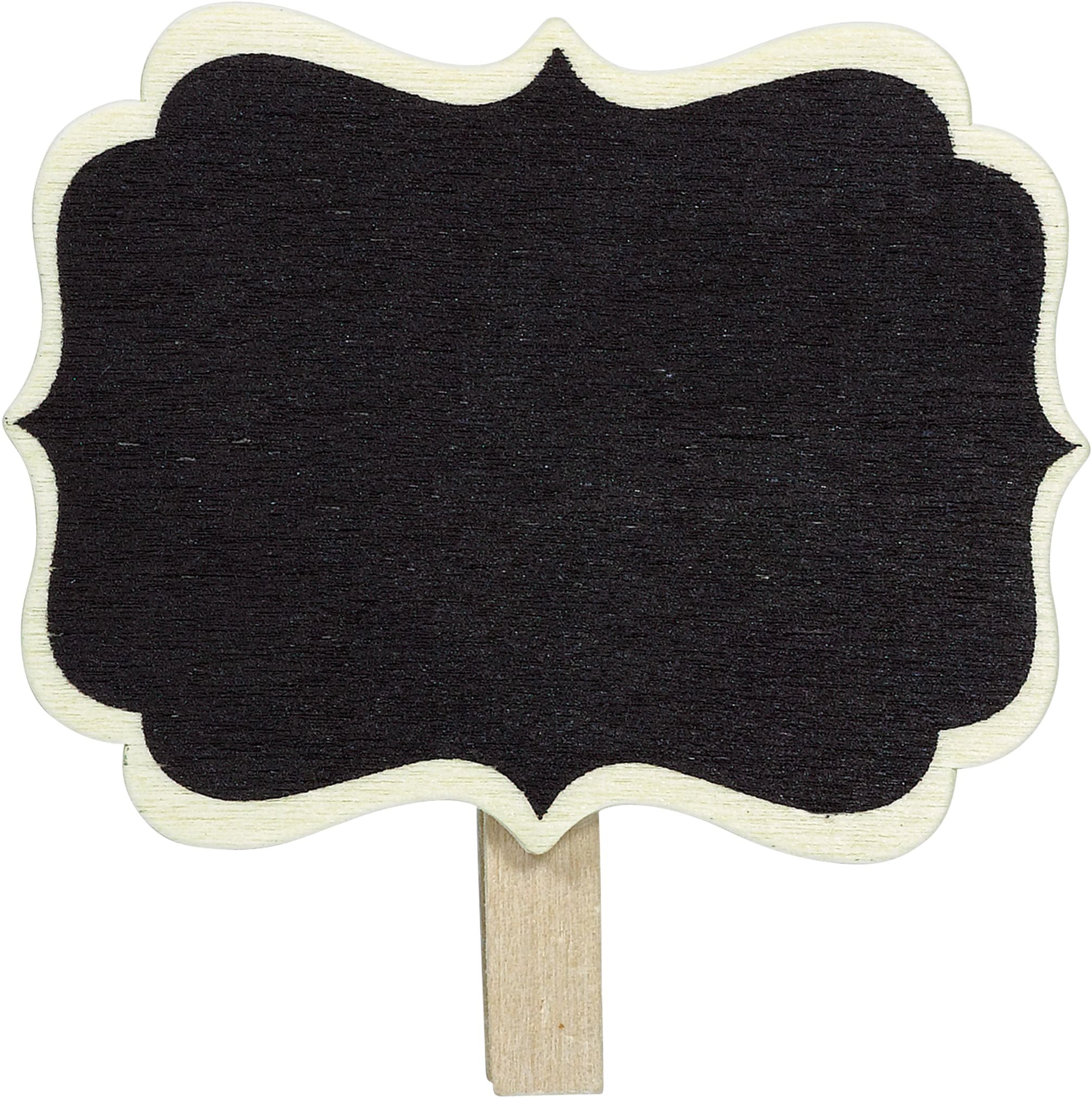 Chalkboard Label Clips, Black, 8-pk, for Birthday Party